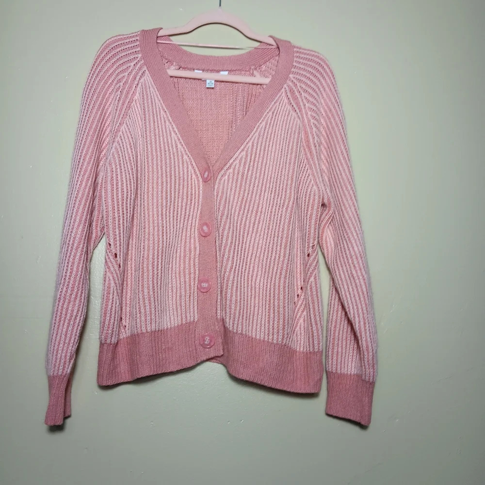 Time and Tru boyfriend cardigan sweater. Pink. Size meduim. 8-10 A bit oversized